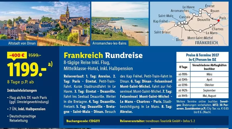 Frankreich Rundreise