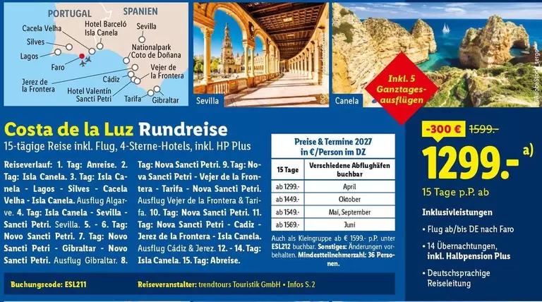 Hp - COSTA DE LA LUZ RUNDREISE