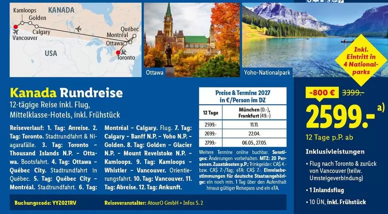 Kanada Rundreise