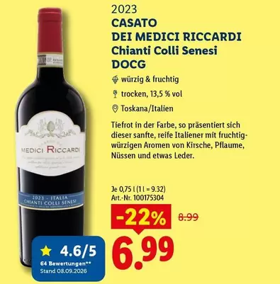 CASATO DEI MEDICI RICCARDI Chianti Colli Senesi DOCG