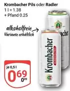 Krombacher - Pils oder Radler