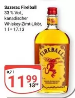 Sazerac Fireball Whiskey-Zimt-Likör