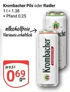 Krombacher - Pils oder Radler