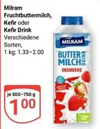 Kefir - Fruchtbuttermilch,  oder  Drink
