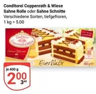 Sahne Rolle oder Sahne Schnitte