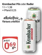 Krombacher - Pils oder Radler
