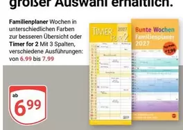 Familienplaner Wochen