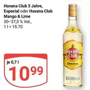 Havana Club -  3 Jahre, Especial oder  Mango & Lime