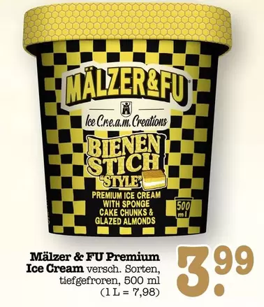 Bienenstich Style Premium Ice Cream