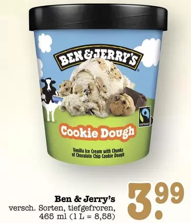 Ben & Jerry's - Cookie Dough Vanilla Ice Cream