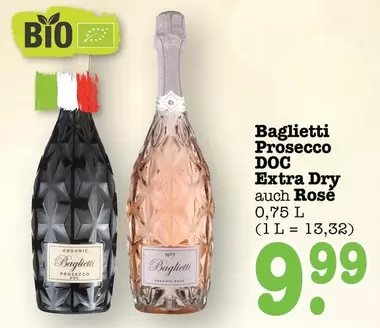 Bio - Prosecco DOC Extra Dry auch Rosé
