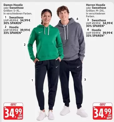 Nike - Damen Hoodie oder Sweatshose / Herren Hoodie oder Sweatshose