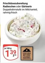 Hand - Frischkäsezubereitung Radieschen oder Gärtnerin