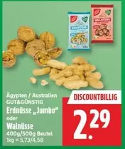 Erdnüsse "Jumbo" oder Walnüsse