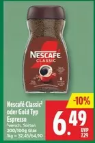 Nescafé - Classic oder Gold Typ Espresso