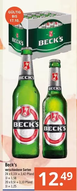 Becks - verschiedene Sorten