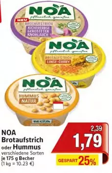 Brotaufstrich oder Hummus