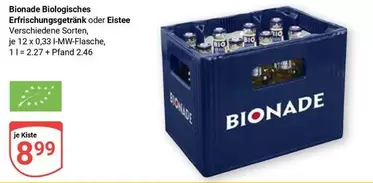 Bio - nade logisches Erfrischungsgetränk oder Eistee