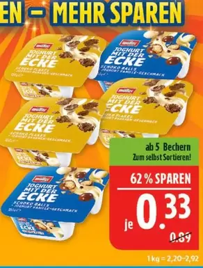 Yogurt mit der Ecke