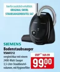 Siemens - Bodenstaubsauger VS06V212