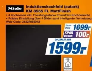 Miele - Induktionskochfeld KM 8565 FL MattFinish