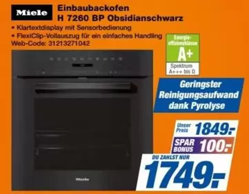 Miele - Einbaubackofen H 7260 BP