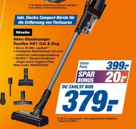 Miele - Akku-Staubsauger Duoflex HX1 Cat & Dog