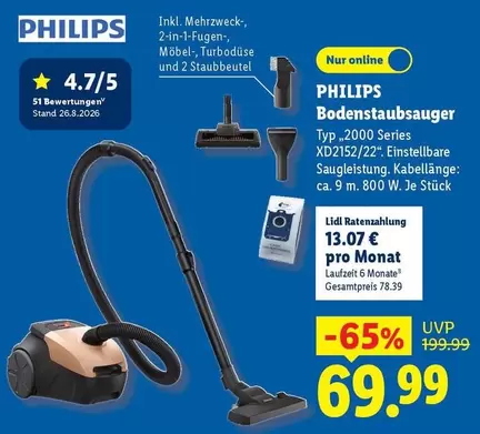 Philips - Bodenstaubsauger Typ "2000 Series XD2152/22"