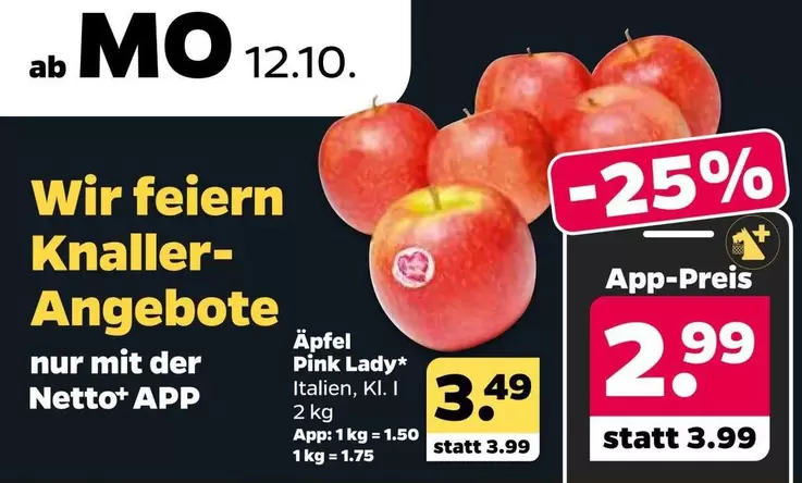 Äpfel Pink Lady