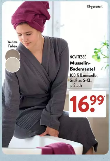 Musselin-Bademantel