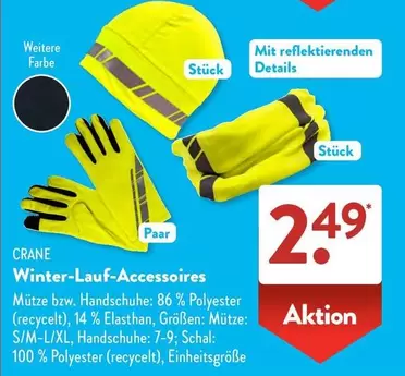 Winter-Lauf-Accessoires Mütze bzw. Handschuhe