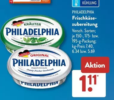 Philadelphia - Frischkäse-Zubereitung