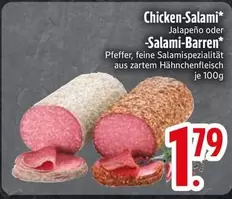 Chicken-Salami* Jalapeño oder -Salami-Barren*