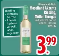 Riesling, Müller Thurgau und weitere Sorten