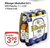Bitburger - Alkoholfrei 0,0 % MW-Flasche