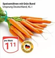 Speisemöhren mit Grün Bund