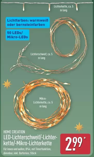 LED-Lichterschweif/-Lichterskette/-Mikro-Lichterskette