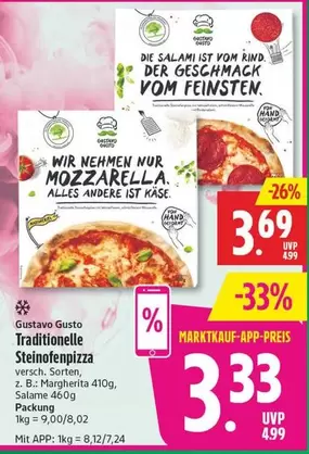 Hand - Traditionelle Steinofenpizza