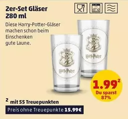 Harry Potter - 2er-Set Gläser