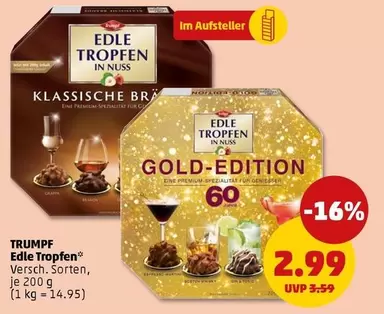 Grappa - Edle Tropfen in Nuss Gold-Edition