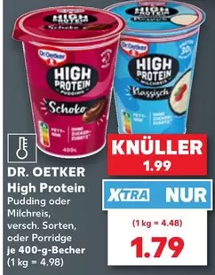High Protein Pudding oder Milchreis, versch. Sorten, oder Porridge