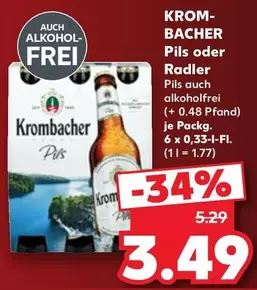 Krombacher - Pils or Radler