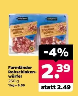 Rohschinken-würfel