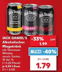 Jack Daniel's - Alkoholisches Mixgetränk mit Tennessee-Whiskey
