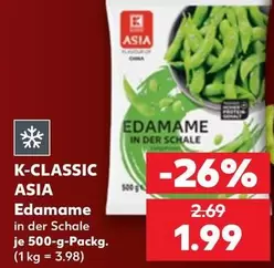 Edamame in der Schale