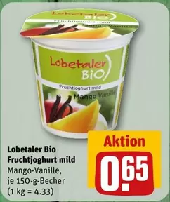 Bio - Fruchtjoghurt mild Mango-Vanille