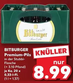 Bitburger - Premium-Pils in der Stubbi-Flasche