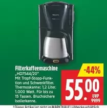 Philips - Filterkaffeemaschine "HD7544/20"