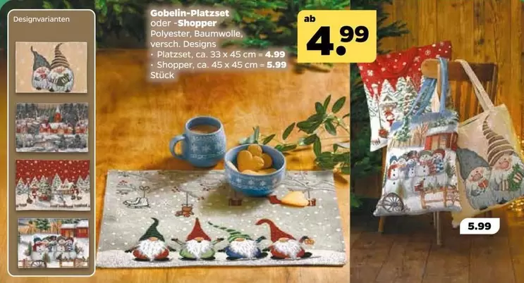 Gobelin-Platzset oder Shopper