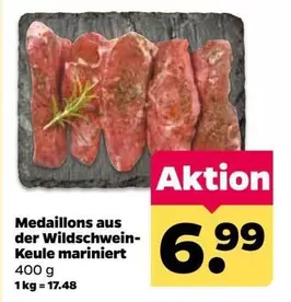 Medaillons aus der Wildschwein-Keule mariniert